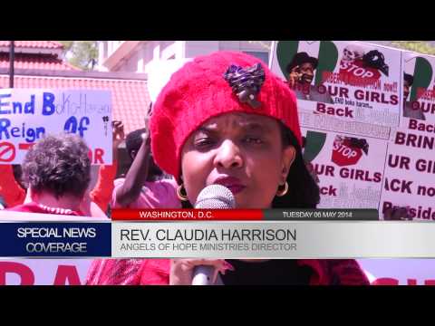 Rev Claudia Harrison speaks during the Wash. D.C. Community rally for