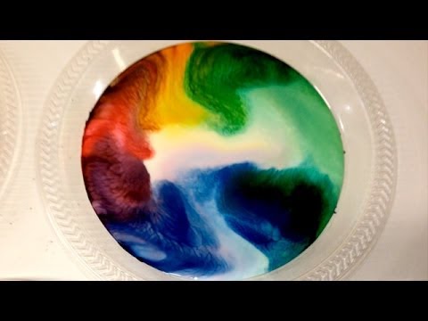 Milk Food Coloring And Dish Soap Experiment ~ Incredible Science - YouTube