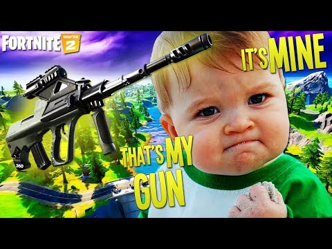 ANGRY KID TROLLED w/ "BURST ASSAULT RIFLE" in FORTNITE (Funny Fortnite Trolling)