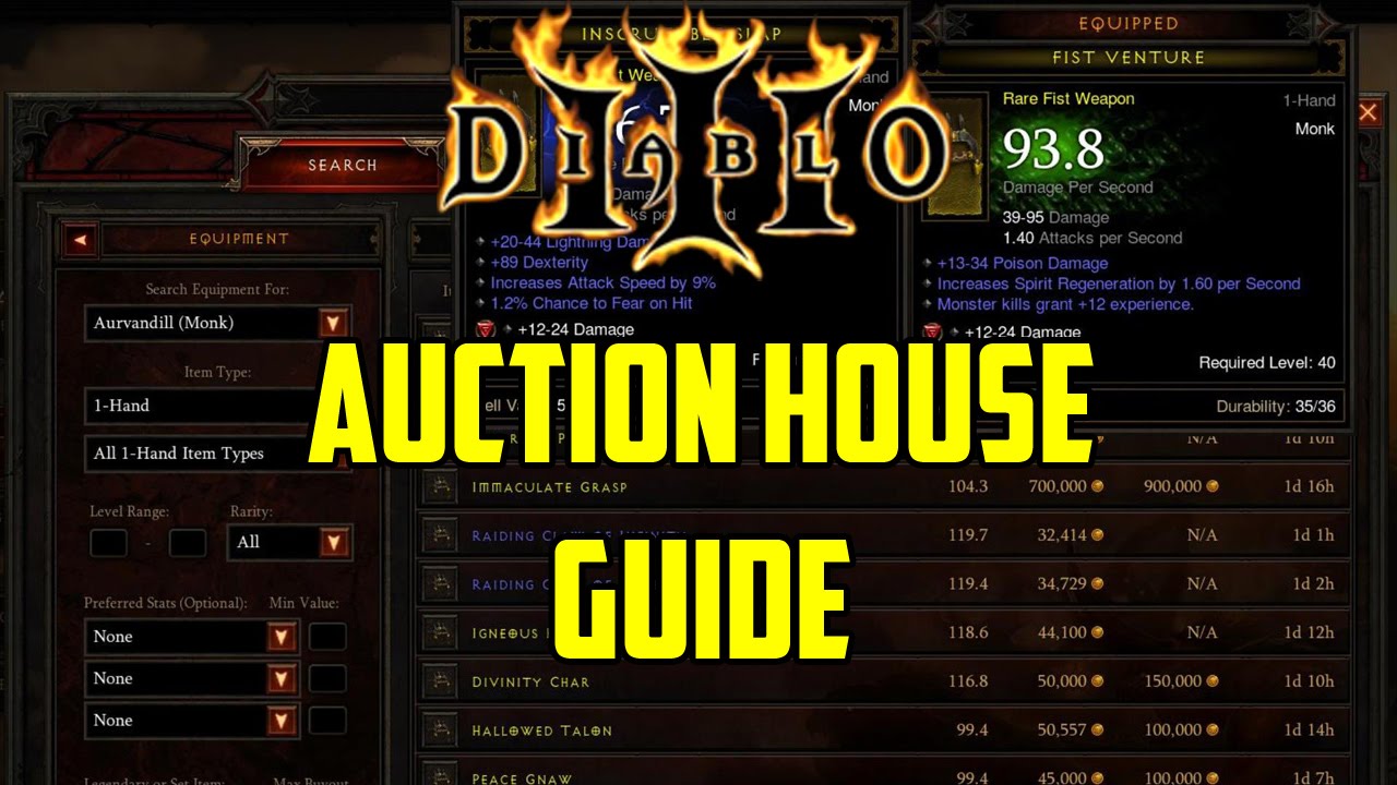 how to make money d3 auction house