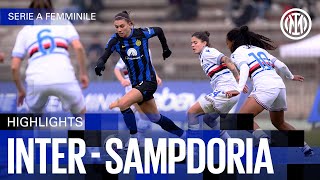 BONFANTINI EQUALISED 🤜🤛?? | INTER 1-1 SAMPDORIA | WOMEN HIGHLIGHTS | SERIE A 23/2⚫🔵🇮🇹?????