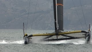 Louis Vuitton Cup: Practice: Artemis Racing Jibe Problems, 31 July 2013