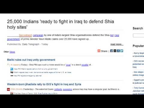 More than 25,000 Indian Shia Muslims are on standby to fly to Iraq and defend its holy shrines, one of the country\'s largest Shia organisations claimed today.
There are more than 50 million Shia Muslims in India whose leaders have close ties to Iran and Iraq, home of their faith\'s holiest shrines.
Their recruitment campaign to defend the Shia-led Iraqi government of prime minister Nouri Maliki mirrors the recruitment of his militant Sunni insurgents in Britain and Europe. Three Sunni volunteers who appeared in a recruitment video last week included two young men from Cardiff and one who grew up in Aberdeen.
 
The drive to lure protagonists from each side of the rift in Islam, including Iraq\'s Shia Mahdi Army fighters returning from Syria, highlights the potential for the conflict to become the biggest Sunni-Shia sectarian battle since Saddam Hussein\'s forces invaded Ayatollah Khomeini\'s Shia revolution in Iran in 1980.
Isis leaders have vowed to take their insurgency to Karbala and Najaf, home of two of Shia Islam\'s holiest shrines, where they claim they have \