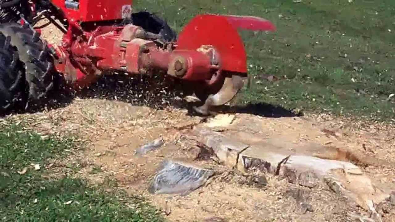 Gravely two wheel Tractor Stump Grinder attachment part 1 YouTube