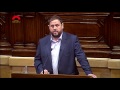 Intervenció sencera d'Oriol Junqueras al Debat de Política General