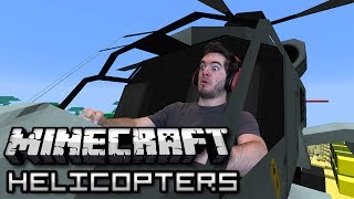 Minecraft: Military Helicopters w/ Weaponry! (Helicopter Mod Showcase)