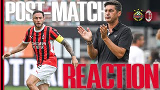 Coach Fonseca and Davide Calabria | Post-match reactions | FK Rapid v AC Milan