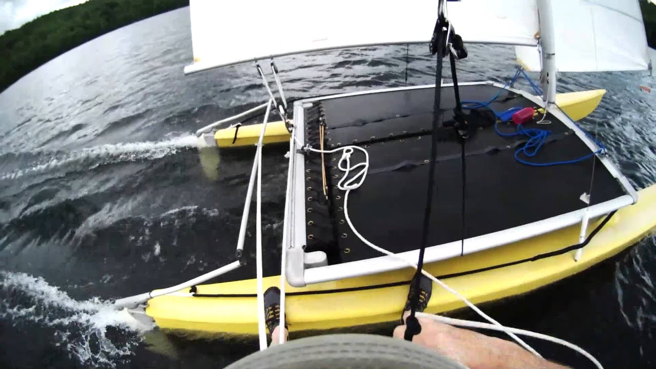 Hobie 16 First Solo Sail YouTube