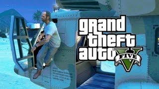 GTA V# 27 - Roubando um Submarino e um Helicóptero Militar! (GTA 5 em Português PT-BR)