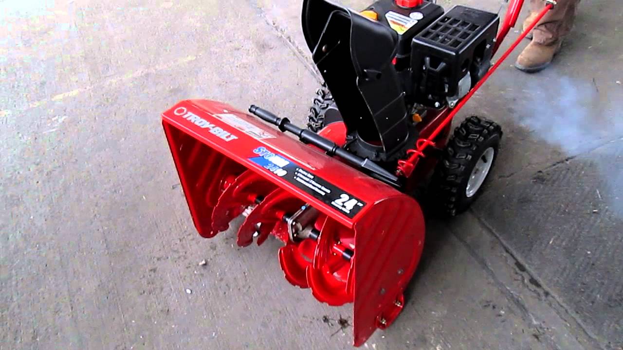 Troy Bilt Storm 2410 24" Snow Blower - YouTube