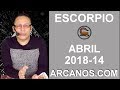 Video Horscopo Semanal ESCORPIO  del 1 al 7 Abril 2018 (Semana 2018-14) (Lectura del Tarot)