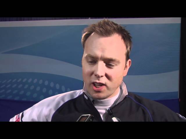2011 Ford World Men's Curling Championship - Draw 16 Media Scrum