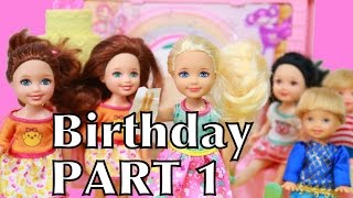 Frozen Barbie Chelsea BIRTHDAY PARTY Barbie Clubhouse Part 1 Toby Peppa Pig Shopkins AllToyCollector