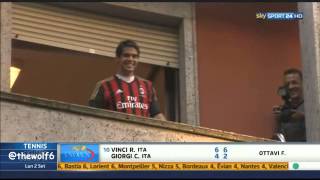 Kaka Comes Out On The Balcony At Via Turati 2-9-2913