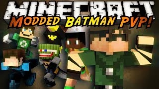 Minecraft Modded PVP : SUPERHEROES MOD! (Batman!)