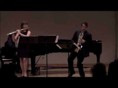 Trio for flute, alto saxophone and piano, Mvt. #3