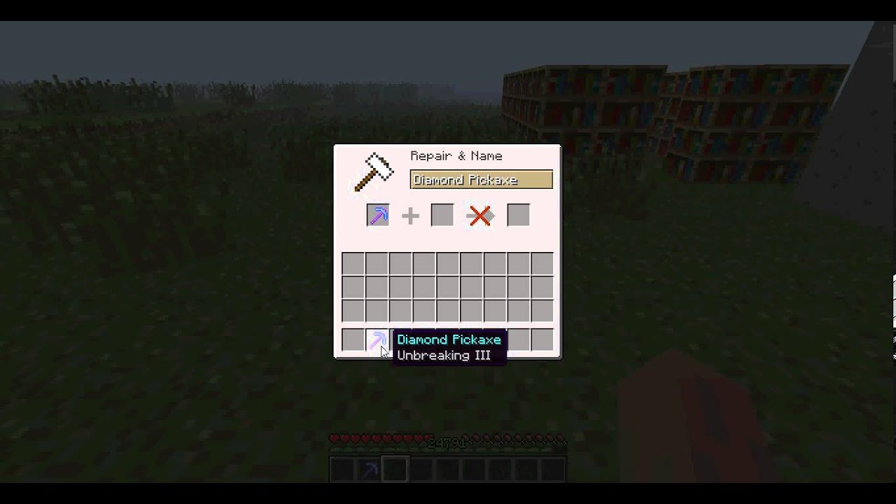 minecraft : how to craft and use an anvil - YouTube