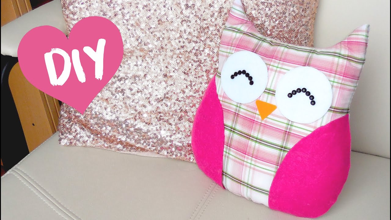 owl   YouTube sew) DIY Easy ROOM  pillows (Sew/no diy DECOR decor room Pillow!
