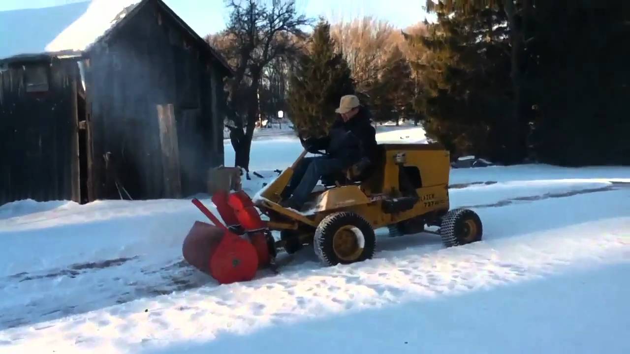 Homemade Snow Blower 3 Cylinder Diesel Engine YouTube