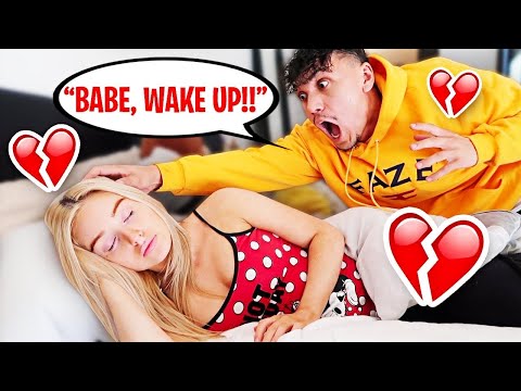 NOT WAKING UP PRANK on MY BOYFRIEND FaZe Kay *HE FREAKS OUT*