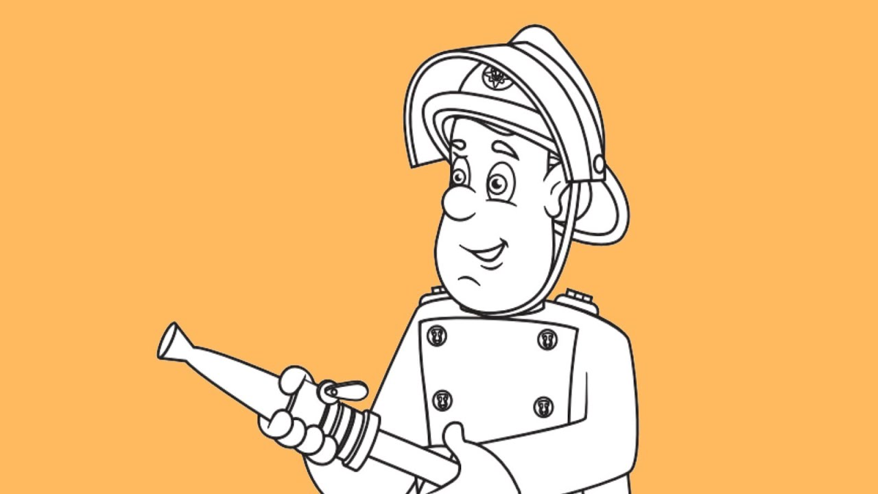 How to Draw Fireman Sam from Fireman Sam TV Show - YouTube