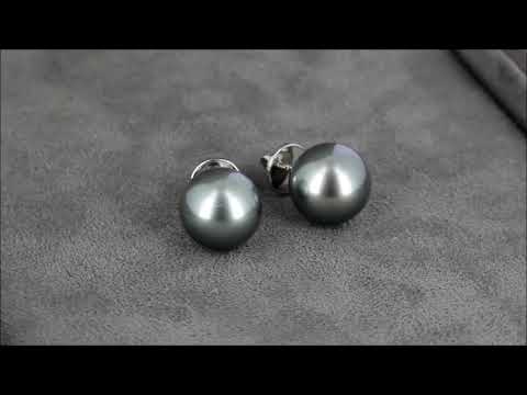 Серьги - пусеты золотые с жемчугом