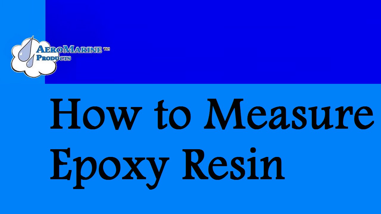 How to measure epoxy resin YouTube