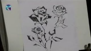 Уроки рисования карандашом (24). Рисуем розу