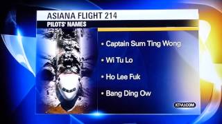 Asiana Flight 214 -- KTVU News Oops