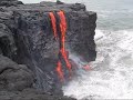 Lava Enters the Pacific Ocean in Hawaii