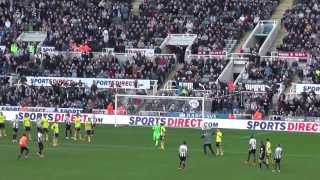 Newcastle Fan Takes Free Kick V Sunderland 1st Feb 2014