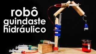 Como fazer um robô guindaste hidráulico (experiência de hidráulica)