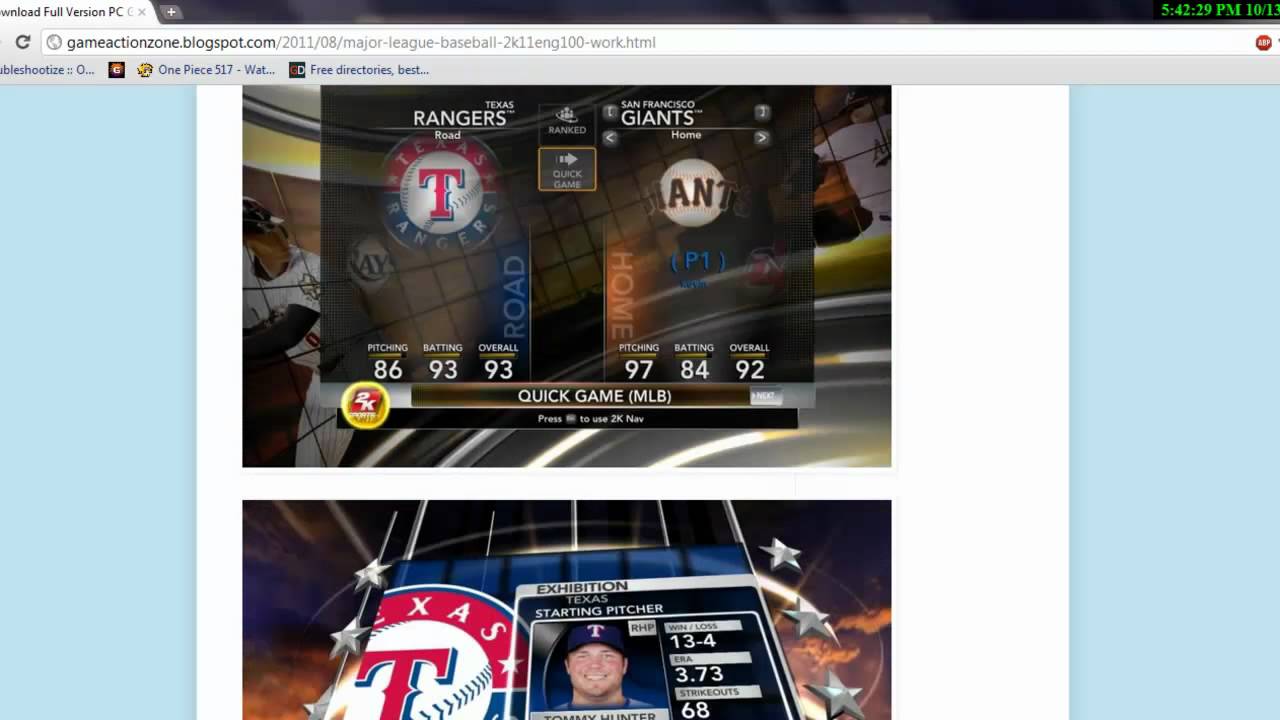 Major League Baseball 2K11 Download Free Full Version PC Games ...