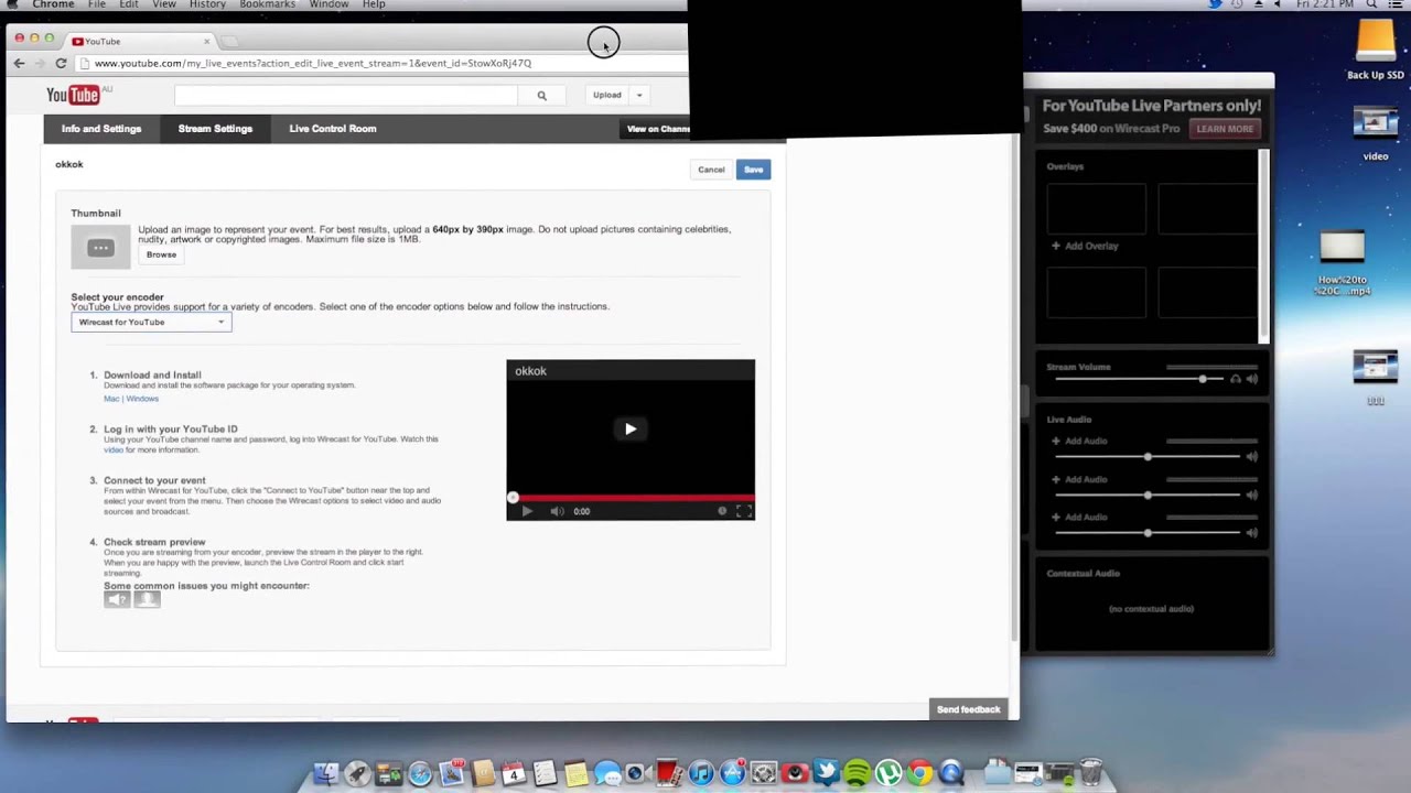 How To Setup WireCast For YouTube Live Streaming - YouTube