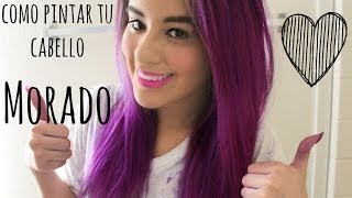 Pinta tu cabello y extensiones color fantasía (Morado) ♡