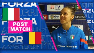 Italia-Romania 2-0: le parole delle Azzurre