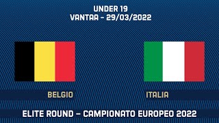Belgio-Italia - Elite Round U19 - Live ore 16:30
