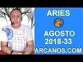 Video Horscopo Semanal ARIES  del 12 al 18 Agosto 2018 (Semana 2018-33) (Lectura del Tarot)
