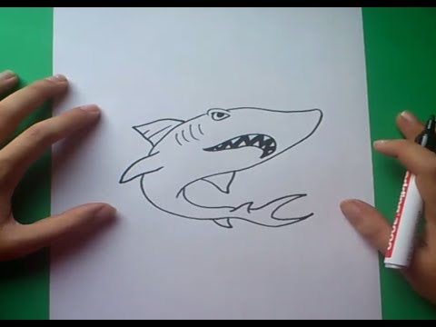 Como dibujar un tiburon paso a paso 2 