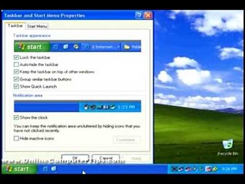 windows xp start menu