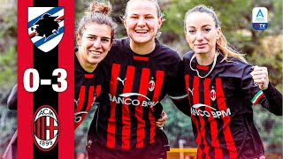 Mesjasz, Asllani and Bergamaschi | Sampdoria 0-3 AC Milan | Highlights Women's Serie A
