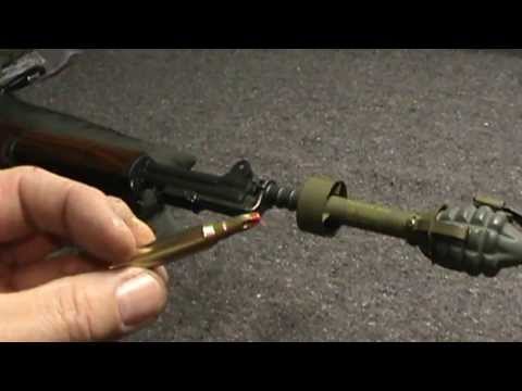 M7 Grenade launcher set-up for M1 Garand - YouTube