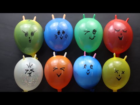 Making crunchy slime with funny balloons.Relaxing slime vidio.ASMR.