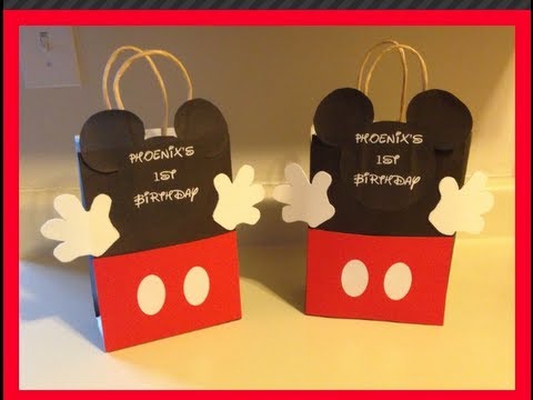 DIY-MICKEY MOUSE GOODIE BAG - YouTube