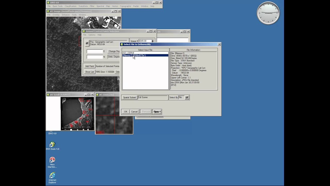 Aerial Photo Orthorectification with ENVI 4.8 - YouTube