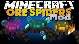 Minecraft Mod - Ore Spiders Mod - New Ridiculous Spiders