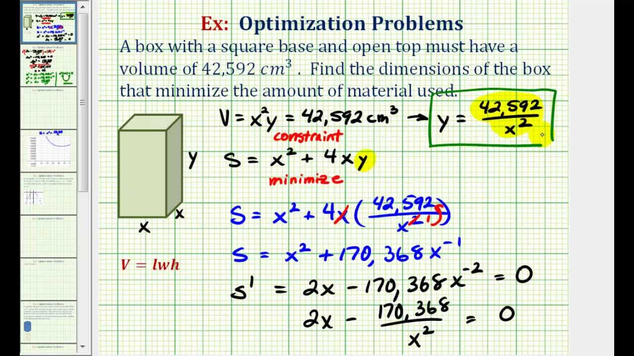 optimization calculus