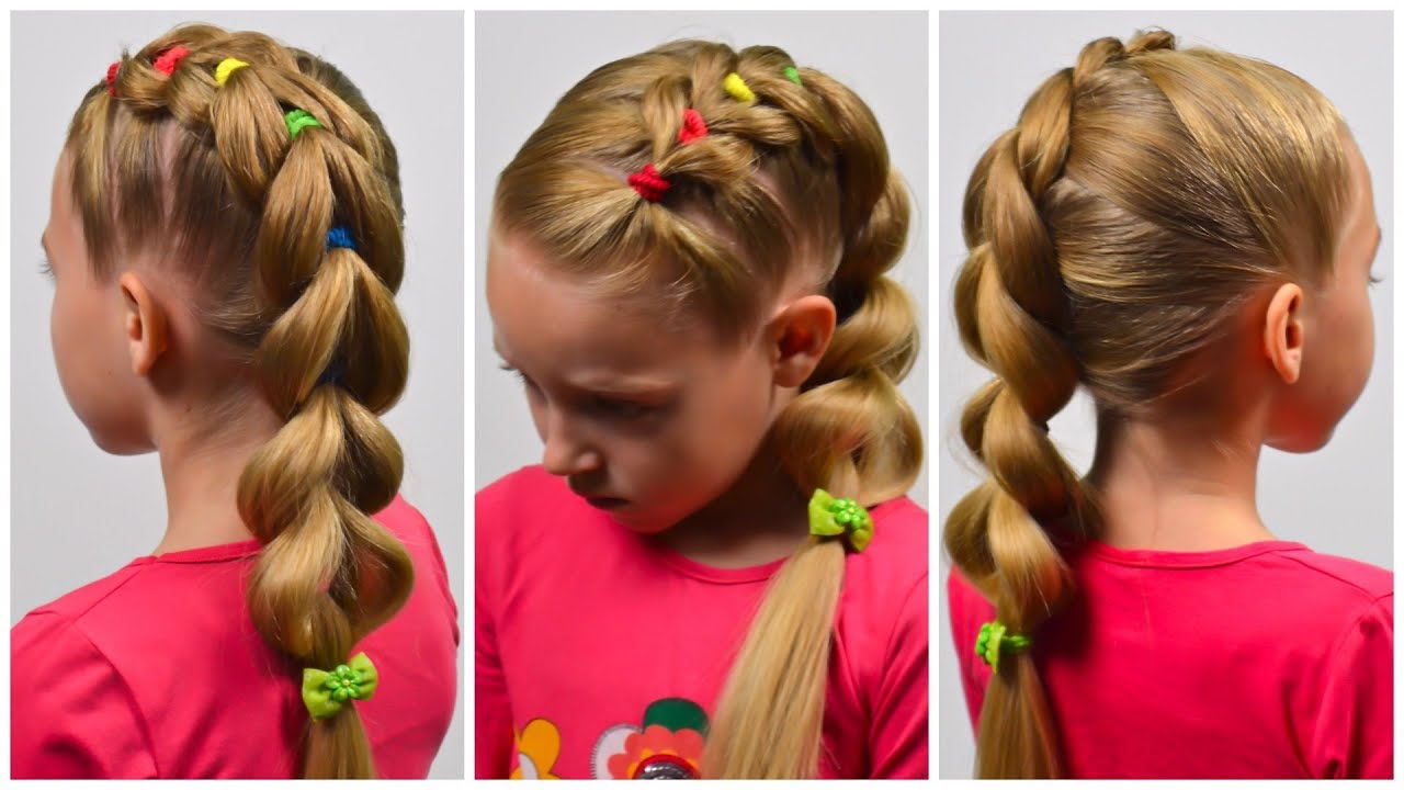 Pull Through Braid With Bright Elastics Mohawk Braids Updo Hairstyles For Long Hair 88 Lgh