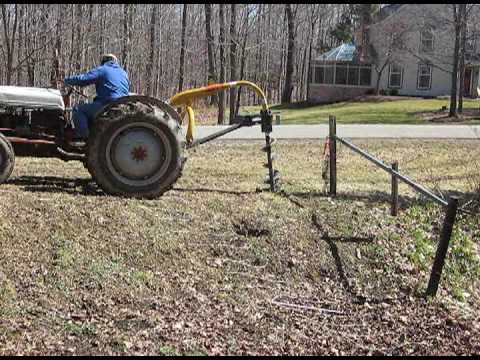 8N ford tractor post hole digger #7