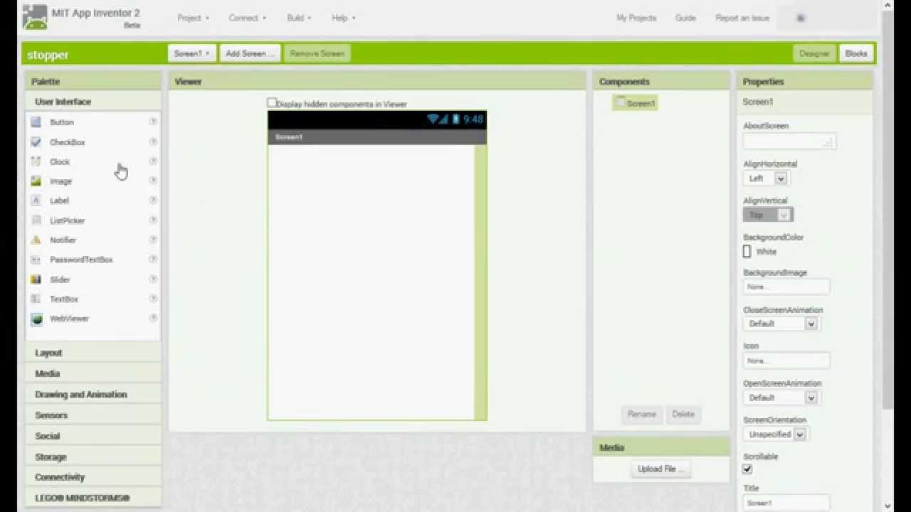 App Inventor 2 tutorial simple clock timer with pause, reset, save, load function YouTube